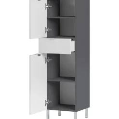 Schrank Maureen 1 Schubkasten 34 x 120 x 34 cm graphit/weiß^