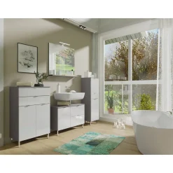 Schrank Maureen 1 Schubkasten 34 x 120 x 34 cm graphit/weiß^