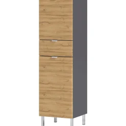 Schrank Maureen mit 1 Schubkasten 34 x 120 x 34 cm Graphit/Grandson-Eiche-Nachbildung* Outlet