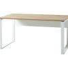 Schreibtisch Lionel mit Metallkufen 158 x 75 x 79 cm weiß/Navarra-Eiche-Nachbildung
