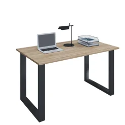 VCM Schreibtisch Lona 80 x 50 cm U-Fußgestell Buche/schwarz