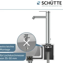Schütte Aufsatzwaschtischarmatur „Los Angeles“ chrom Eco-Klick-Funktion