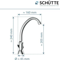 Schütte Kaltwasser-Schwenkventil „Carneo“ chrom