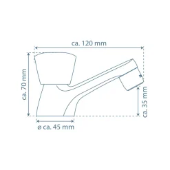 Kaltwasser-Standventil „Carneo“ chrom 1/2