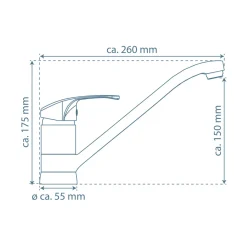 Spültischarmatur „Cellino“ Niederdruck chrom schwenkbar^Schütte Outlet
