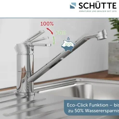 Schütte Spültischarmatur „Main“ chrom 360° schwenkbar