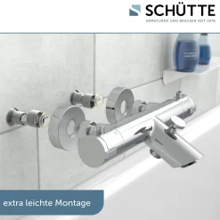 Schütte Wannenfüllarmatur „London“ chrom Thermostat