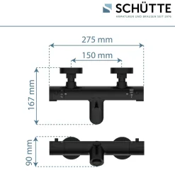 Wannenfüllarmatur „London“ Schwarz matt^Schütte