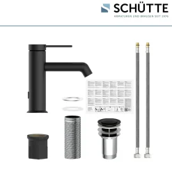 Waschtischarmatur „Los Angeles“ schwarz-matt Eco-Click-Funktion*Schütte Clearance