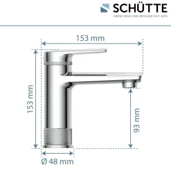 Schütte WT-Armatur Liverpool,chrom,Eco-Klick-