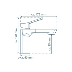WT-Armatur Stilo,chrom, Kartusche mit*Schütte Best