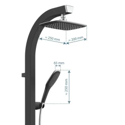 Überkopfbrause-Set Madagaskar schwarz^Schütte Best
