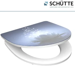 Schütte Duroplast HG WC-Sitz WATER LILY mit Absenkautomatik und Schnellverschluss