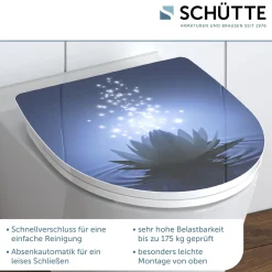 Schütte Duroplast HG WC-Sitz WATER LILY mit Absenkautomatik und Schnellverschluss