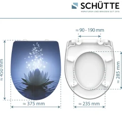 Schütte Duroplast HG WC-Sitz WATER LILY mit Absenkautomatik und Schnellverschluss