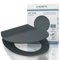Schütte Duroplast WC-Sitz SLIM ANTHRAZIT mit Absenkautomatik und Schnellverschluss