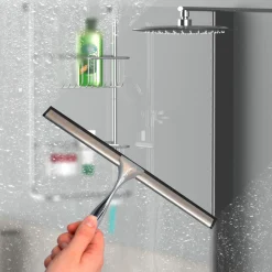 Duschabzieher Chrom zum Kleben oder Schrauben^Schütte New