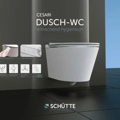 Dusch-WC-Set Cesari spülrandloser Bidet Toilettensitz*Schütte Sale