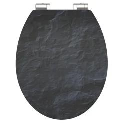 MDF HG WC-Sitz BLACK STONE mit Absenkautomatik^Schütte Sale