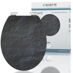 MDF HG WC-Sitz BLACK STONE mit Absenkautomatik^Schütte Sale
