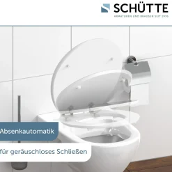 MDF HG WC-Sitz BLACK STONE mit Absenkautomatik^Schütte Sale