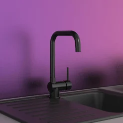 Niederdruck-Spültischarmatur Futura schwarz matt^Schütte