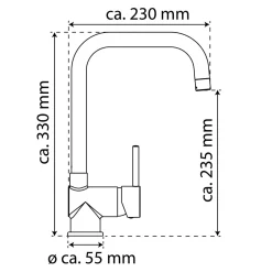Niederdruck-Spültischarmatur Futura schwarz matt^Schütte