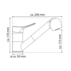 Niederdruck-Spültischarmatur Verona chrom*Schütte