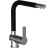 Schwenkbare Küchenarmatur Rio chrom schwarz matt^Schütte