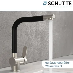 Schütte Schwenkbare Küchenarmatur Rio Edelstahloptik weiß