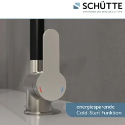 Schütte Schwenkbare Küchenarmatur Rio Edelstahloptik weiß