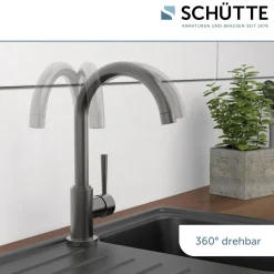 Schütte schwenkbare Küchenarmatur Cornwall graphit
