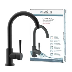 Schütte Spültischarmatur Cornwall Niederdruck schwarz matt