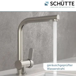 Schütte Spültischarmatur London Edelstahloptik mit herausziehbarem Auslauf