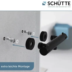 Schütte Thermostat Duscharmatur London Schwarz matt
