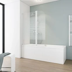 Schulte Badewannenfaltwand Komfort 3 teilig grau