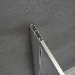 Badewannenfaltwand 3-teilig 1288 x 1400 mm mit Seitenwand und Deckenstütze^Schulte