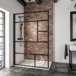 BlackStyle Walk In Alexa Style 2.0 mit Dekor Atelier 1 200 x 140 cm*Schulte Discount