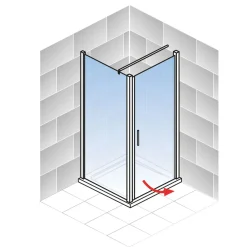 Drehtür inkl Seitenwand Alexa Style 2.0 90 x 192 x 90 cm*Schulte Outlet