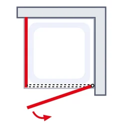 Drehtür inkl Seitenwand Alexa Style 2.0 90 x 192 x 90 cm*Schulte Outlet