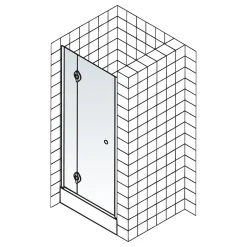Schulte Drehtür MasterClass Nische links 200 x 90 cm