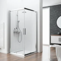 Schulte Duschwand Kristall Trend II Eckeinstieg 185 x 80 cm