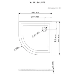 Schulte Duschwanne 90 x 90 cm weiß