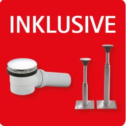 Duschwanne plan 80 x 80 cm weiß^Schulte Clearance