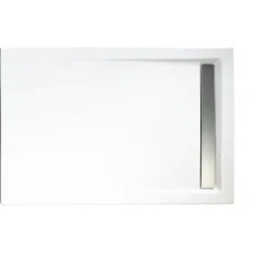 Duschwanne Rechteck extra flach Rinne 900 x 1000 mm chromoptik*Schulte New
