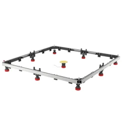 Schulte Duschwannen-Einbaurahmen grau Eisen Verzinkt 70-150 x 70-180 x 12-17 cm