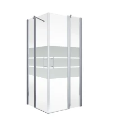 Eckdusche mit Drehtür Alexa Style 2.0 Alu Natur 90 x 192 x 90 cm ESG fixil^Schulte Outlet