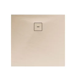 Eck-Duschwanne Mineralguss Quadrat 100xx4 x 100 cm Steinstruktur sandfarben^Schulte New