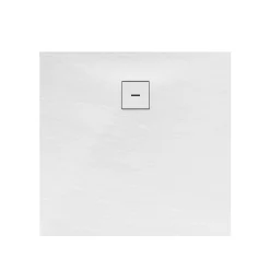 Schulte Eck-Duschwanne Mineralguss Quadrat 90 x 4 x 90 cm Steinstruktur alpinweiß