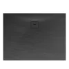 Schulte Eck-Duschwanne Rechteck Steinstruktur 100 x 4 x 90 cm anthrazit